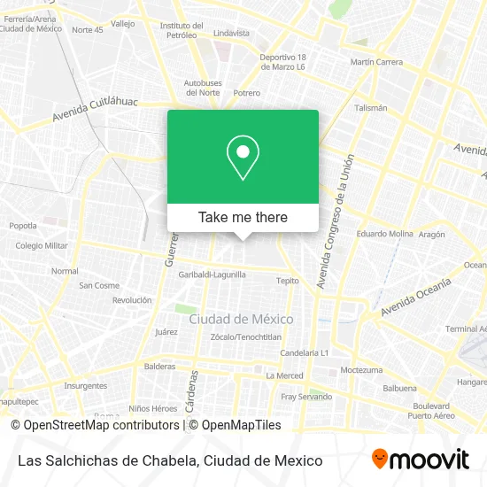 Las Salchichas de Chabela map