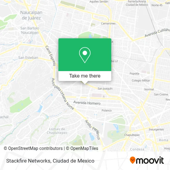 Stackfire Networks map