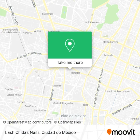 Lash Chidas Nails map