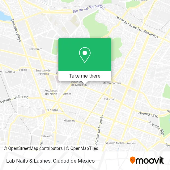 Lab Nails & Lashes map