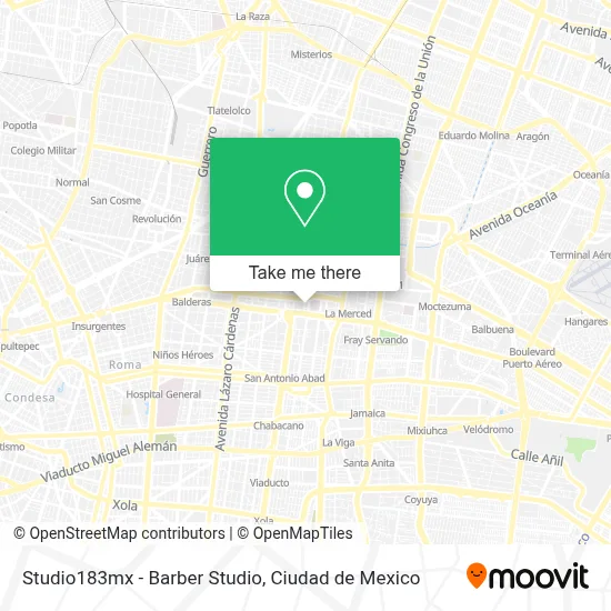 Studio183mx - Barber Studio map