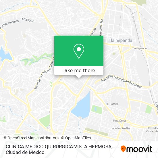 CLINICA MEDICO QUIRURGICA VISTA HERMOSA map