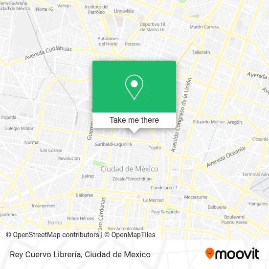 Rey Cuervo Librería map