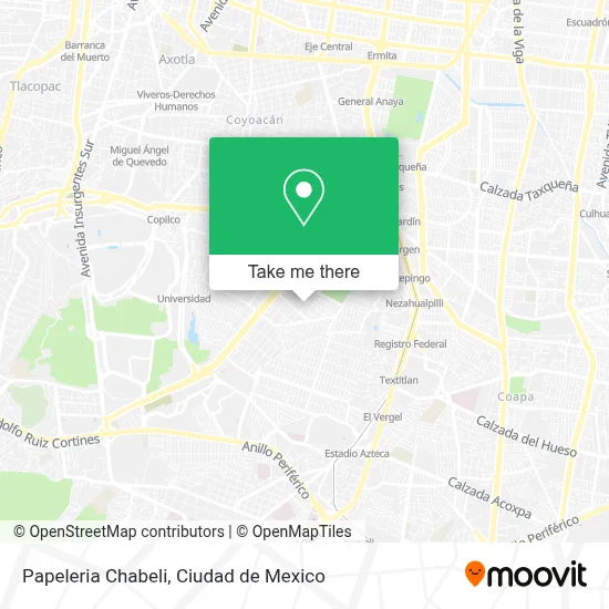 Papeleria Chabeli map