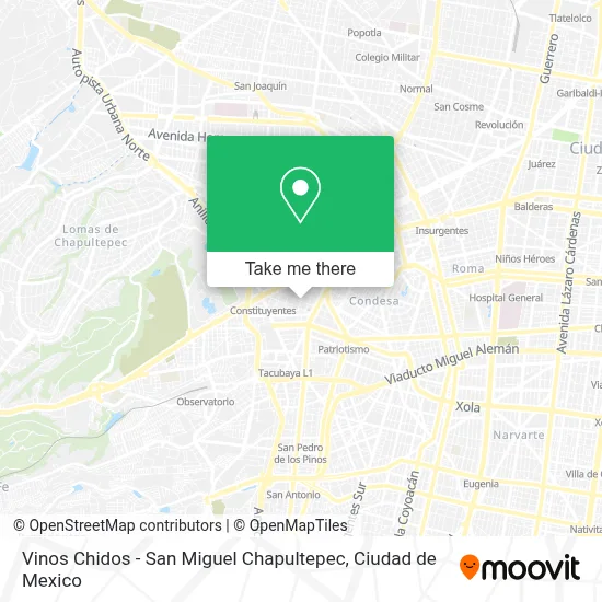 Vinos Chidos - San Miguel Chapultepec map