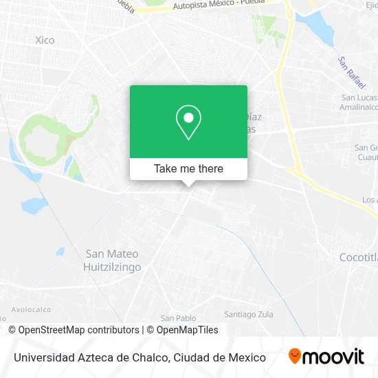 Universidad Azteca de Chalco map