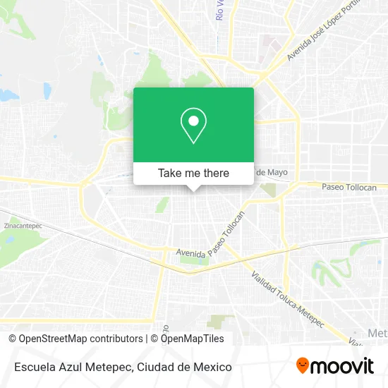Escuela Azul Metepec map