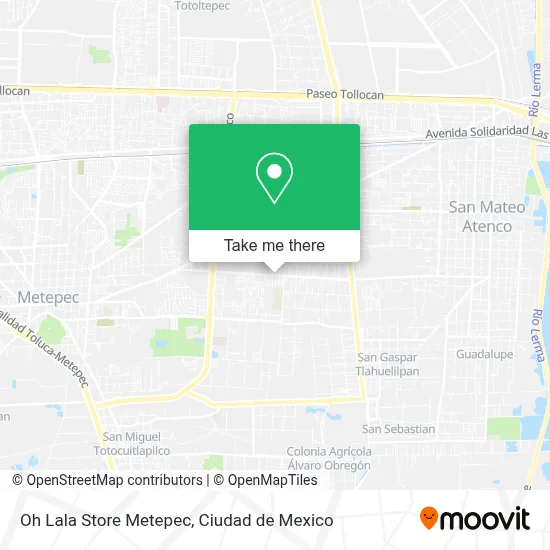 Oh Lala Store Metepec map