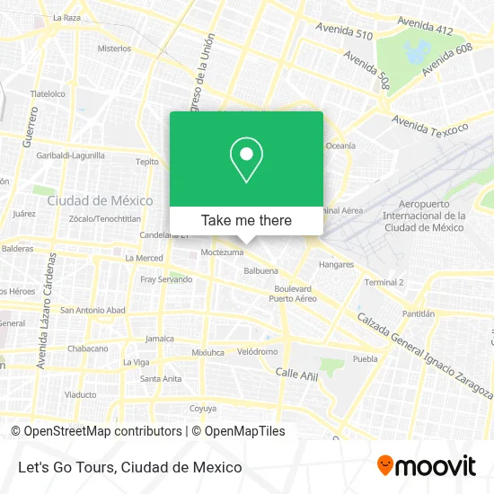 Let's Go Tours map