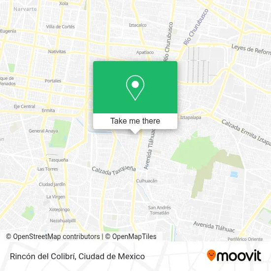 Rincón del Colibrí map