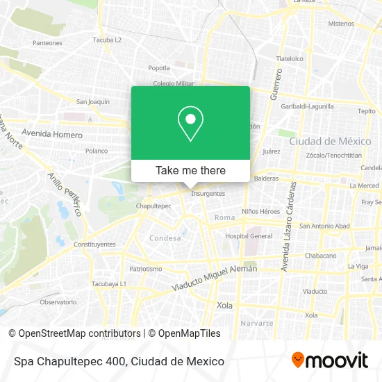 Spa Chapultepec 400 map