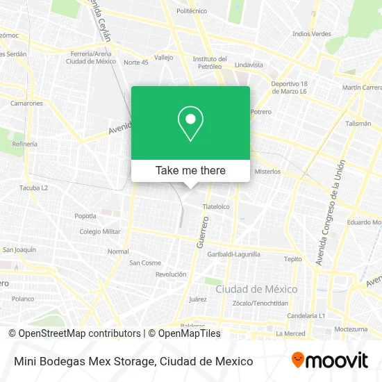 Mini Bodegas Mex Storage map