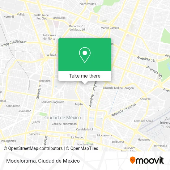 Modelorama map