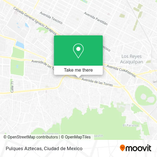 Pulques Aztecas map