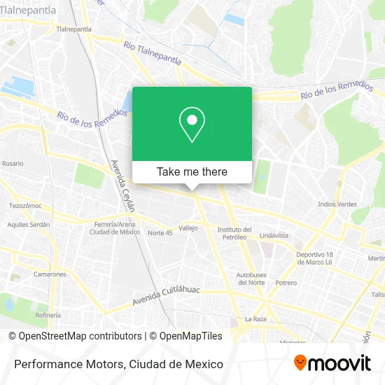 Performance Motors map