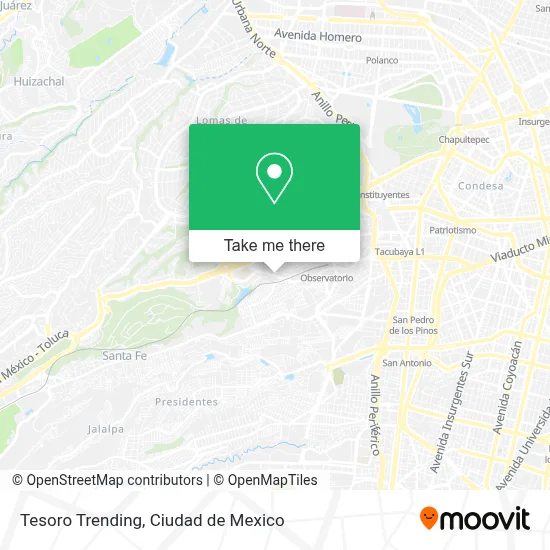 Tesoro Trending map