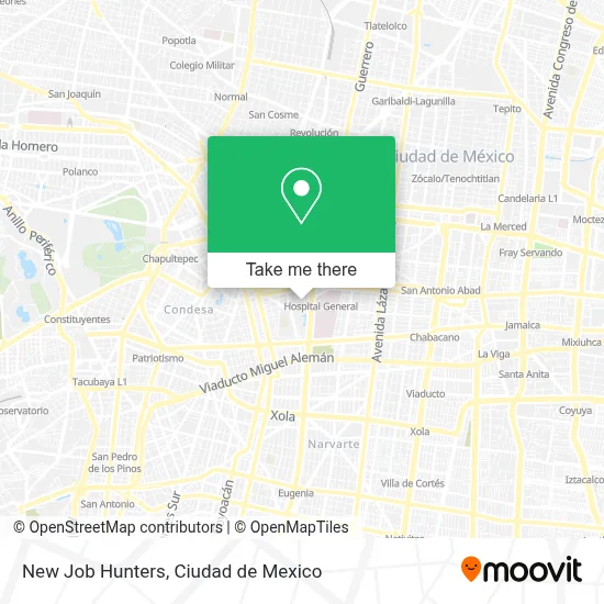 New Job Hunters map