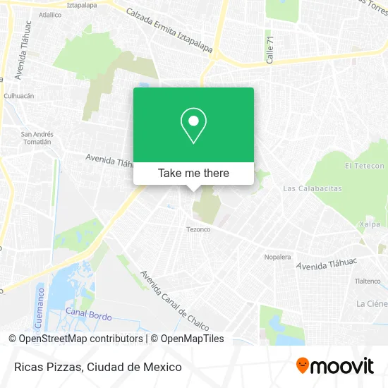 Ricas Pizzas map