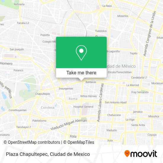 Plaza Chapultepec map