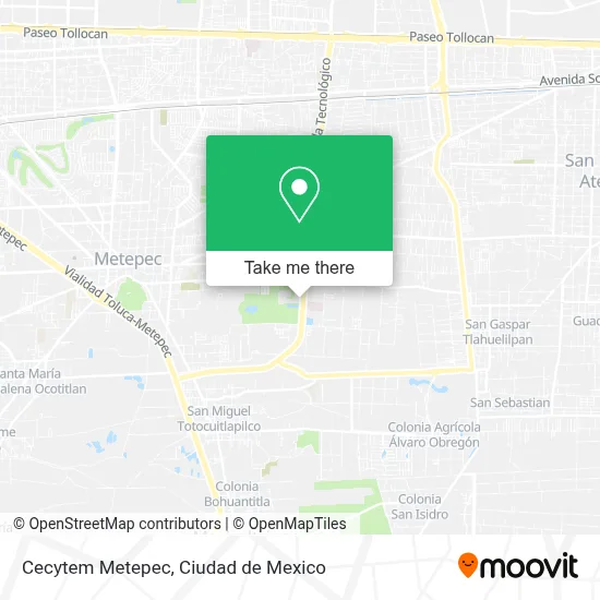 Cecytem Metepec map