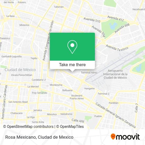Rosa Mexicano map
