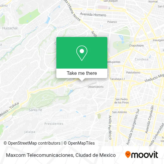 Maxcom Telecomunicaciones map
