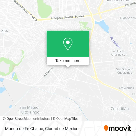 Mundo de Fe Chalco map