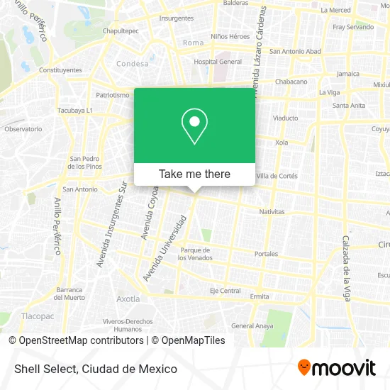 Shell Select map
