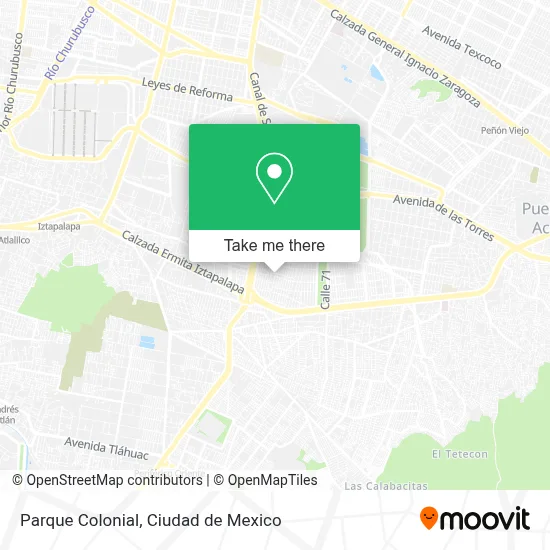 Parque Colonial map