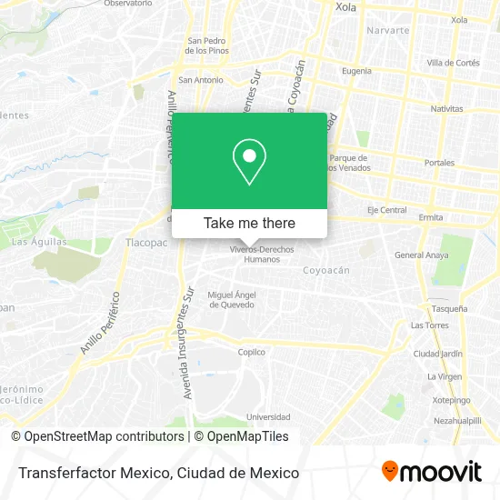 Transferfactor Mexico map