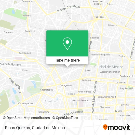 Ricas Quekas map