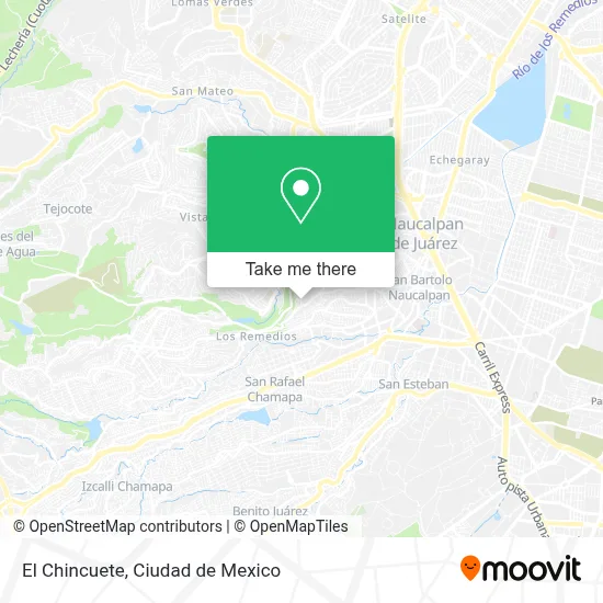 El Chincuete map