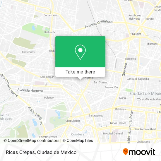 Ricas Crepas map