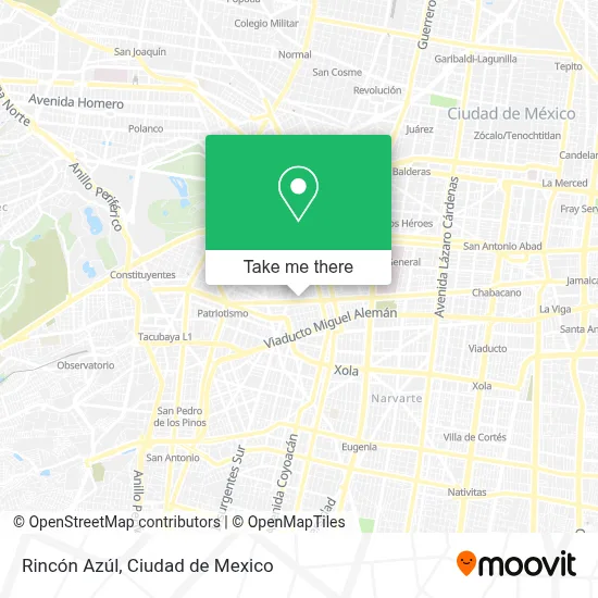 Rincón Azúl map