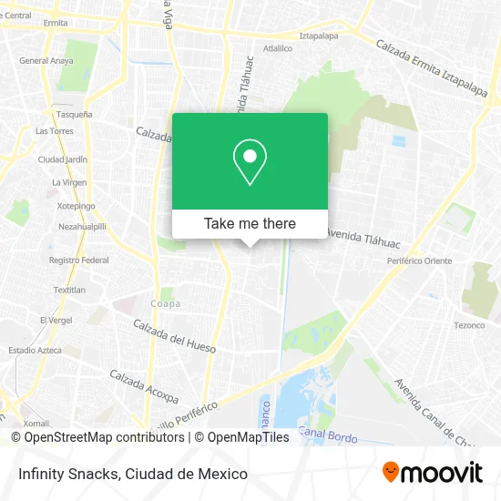 Infinity Snacks map