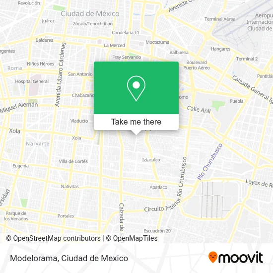 Modelorama map