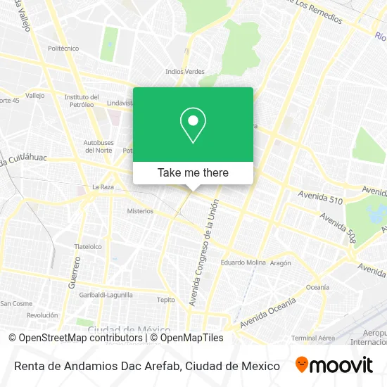 Renta de Andamios Dac Arefab map
