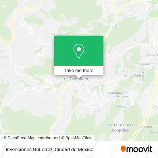 Invenciones Gutierrez map