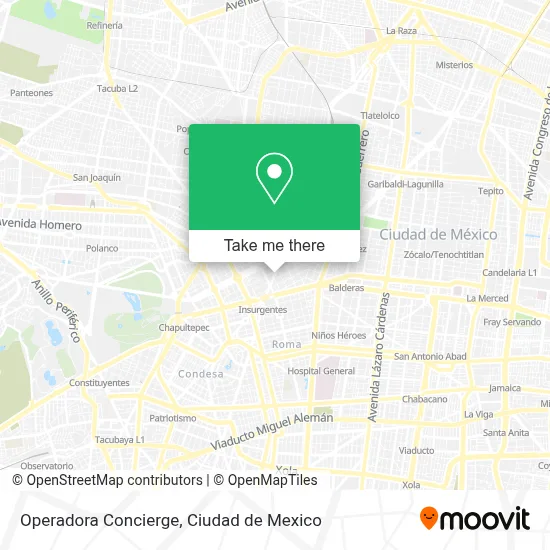 Operadora Concierge map