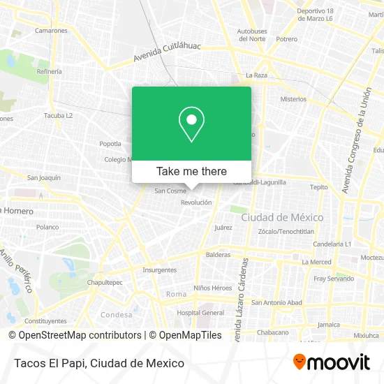 Tacos El Papi map