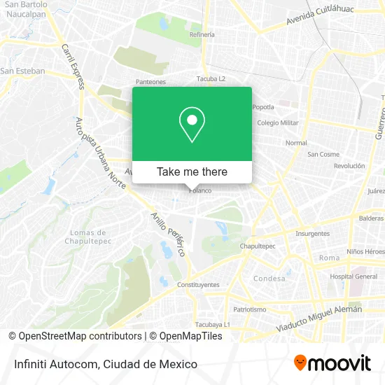 Infiniti Autocom map