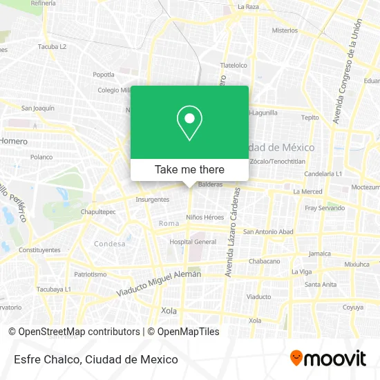 Esfre Chalco map