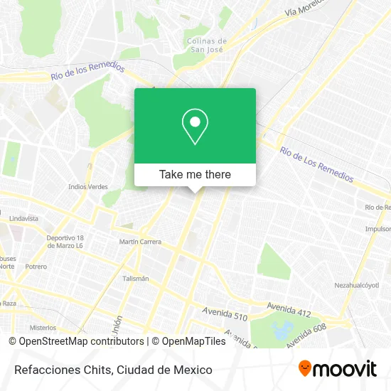 Refacciones Chits map
