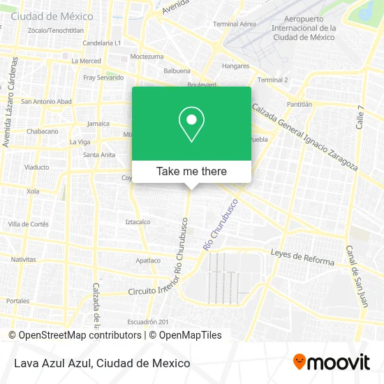 Lava Azul Azul map