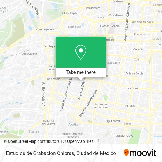 Estudios de Grabacion Chibras map