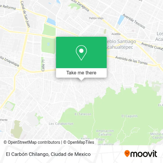 El Carbón Chilango map