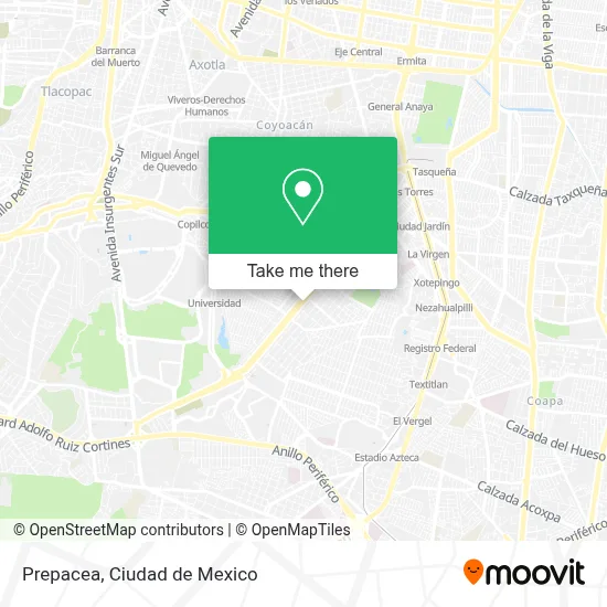 Prepacea map