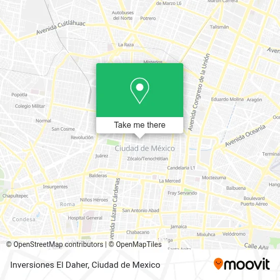 Inversiones El Daher map