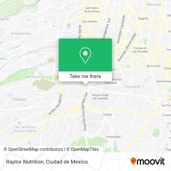 Raptor Nutrition map