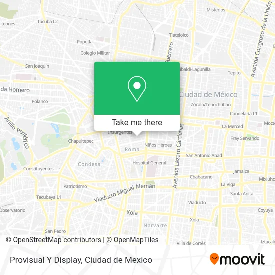 Provisual Y Display map